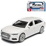 A*U*D*I A6 C8 Avant Kombi Weiss Modell Ab 2018 1/43 Bburago Modell Auto mit individiuellem Wunschk