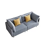 2-Sitzer Sofa,Sofa Schlafsofa,Mikrofaser, Couch mit Federkern im Landhausstil,Stoff,188x76x84cm,G