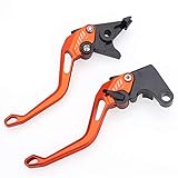 motorradhebel kurz Motorrad-Bremsen-Hebel MT01 MT 01 CNC einstellbare Bremskupplungshebel gepasst for Yamaha VMAX VMAX 2009-2018 MT01 2004-2009 Kupplungshebel (Color : Orange Lever Set)