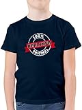 Kinder Fahnen und Flaggen - Berliner Original - 128 (7/8 Jahre) - Dunkelblau - Kinder Shirt Berliner Junge - F130K - Kinder Tshirts und T-Shirt für Jung