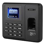 Zeiterfassungsgerät, USB-Standalone-Zeiterfassung mit 2,4-Zoll-TFT-LCD-Bildschirm, Einchecken der Uhr mit Kennwort-Fingerabdruck-ID-Kartenerkennung, 110-270 V, für Office(AU Plug)