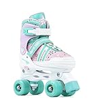 Sfr Skates SFR Spectra Adjustable Quad Skates Unisex Kinder Juventud, Pink/Green, 33-37