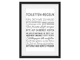 Interluxe Kunstdruck TOILETTEN-Regeln WC Badezimmer Lustig DIN A4