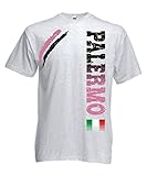Vestipassioni T-Shirt Palermo Fans Ultras Fußball Sport von S bis 3XL und Größen für Kinder, grau, M