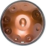 Tongue Drum, Handbecher in d- Moll 9 Anmerkungen Stahltrommel, 22 Zoll / 56cm Harmonische Percussion für Soundheilung Yoga Meditation Musical Education, 9 Anmerkungen D3 A BB C D E F G A,Stahl-T