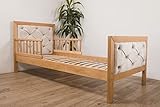 Royal-Pearls Kinderbett mit Rausfallschutz | Holz Kinder Bett Bettgestell mit Lattenrost | Jugendbett Einzelbett Holzbett Mädchen Jung