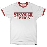Stranger Things Logo Retro Ringer T-Shirt (2XL)