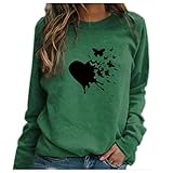 Mophghdj Oversize Pullover Damen - Weihnachts Geschenke Frauen Fitness Essentials Beste Freunde Pullover übergröße D