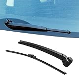 Swetup Scheibenwischer Dedizierter Set, Heckscheibenwischer mit Heckscheibenwischerarm Arm Set für Volkswagen Golf V MK5 2003 2004-2009