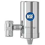 Waterdrop WD-FC-06 NSF Zertifizierter Wasserhahn aus Rostfreiem Stahl, Kohleblock Wasserfiltersystem, Leitungswasserfilter, Entfernt Chlor, Schwermetalle und Schlechten Geschmack (1 Filter Enthalten)