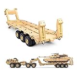 deguojilvxingshe HG P806 Maßstab 1:12 US M747 Schwermaschinen-Sattelauflieger für HG P802 Military Truck (Last 40 kg) - Ready to Run-V