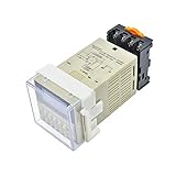 Verzögerungszeitrelais DH48S-S Wiederholungszyklus Programmierbarer Doppelzeitverzögerungsrelais-Timer mit Sockelbasis Flexible Anpassung (Size : DC 12V)