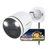 Foscam WLAN Überwachungskamera Aussen mit Spotlight 2K 4MP, 2,4G/5G WLAN WiFi IP Kamera mit Farbige Nachtsicht, 2-Wege-Audio, Bewegungserkennung + PIR, AI-Personenerkennung, IP66 W