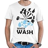 Darts Tasse - Dart Shirt - Spruch - Geschenk - White Wash - Dart Tasse - Dart T-Shirt - Dart Deko - Bulls Eye (T-Shirt (weiß), XXL)