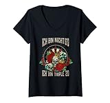 Damen Darts 60.Geburtstag Ich bin nicht 60 triple 20 T-Shirt mit V