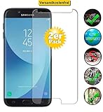 Smartphone-Equipment [2er Pack] Panzerglas für Samsung Galaxy J7 2017 Echt-Hartglas 9H, Displayschutz Panzerfolie Glasfolie Schutzfolie Glas Folie Display S