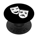 Griechische Theater-Masken für Komödie und Tragödie PopSockets mit austauschbarem PopGrip