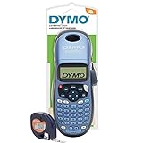 Dymo LetraTag LT-100H Beschriftungsgerät Handgerät | Tragbares Etikettendrucker mit ABC Tastatur | blau | Ideal fürs Büro oder zu H