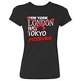 JOllify Frauen T-Shirt MISBURG G742 - Farbe: schwarz - Design 3: Graffiti Streetart New York - Größe M