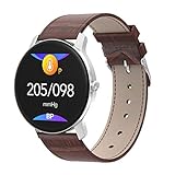 RongWang Smart Watch HD-Bildschirm wasserdichte Herzfrequenz Blutdruck Sport Smartwatch für Android IOS (Color : Brown)