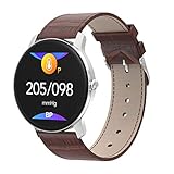 RongWang Smart Watch HD-Bildschirm wasserdichte Herzfrequenz Blutdruck Sport Smartwatch für Android IOS (Color : Brown)