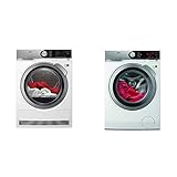 AEG T9DE87685 Wärmepumpentrockner/FiberPro – Trocknen ohne Vorsortieren / 8,0 kg/A+++ & L8FE74485 Waschmaschine/ProSteam - Auffrischfunktion/ÖKOMix - Faserschutz / 8,0 kg
