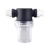 Yusea Sieb Wasserfilter Zylinder für Wasserleitung Garten Reinigung Auto Haus Waschmaschinen, Schwarz , 6 Points Interface -40 Mesh F