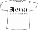 JENA - You'll Never Walk Alone; Städte Kinder T-Shirt weiß, Gr. 3-4