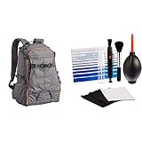 Cullmann 99441 Ultralight Rucksack sports DayPack 300, grau/orange & Amazon Basics - Reinigungsset für DSLR-Kameras und empfindliche elektronische G