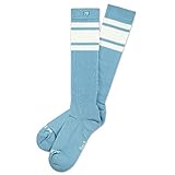 Spirit of 76 Herren & Damen Sport Retro Skater Socken Hoch Baumwolle Tubesocks Lang 35 36 37 38 Blau - Weiß Hi (S)