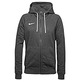 Nike Damen Women's Team Club 20 Full-Zip Hoodie Sport Jacken, Charcoal Heathr/White/White, L