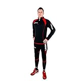 Legea Herren Trainingsanzüge Trainingsjacke Sportanzug Running Fitness Laufen Training Vento Pinocchietto Schwarz Rot (XXXL)