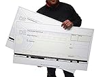 2 Stück MEGA Scheck XXXL PR- Schecks 100 x 56 cm Spendenscheck Dekoscheck Europascheck Fotoscheck Spenderscheck Übergabescheck MEGA SCHEC