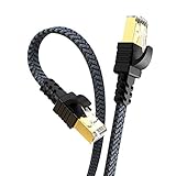Grevosea Ethernet-Kabel, Cat 7 Gigabit Lan Netzwerk RJ45 High-Speed Flat Ethernet Patchkabel 10Gbps 600Mhz/s, kompatibel mit Modem, Router, PC, Patchpanel, PS5/4, LAN