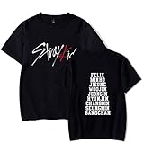 Flyself Unisex Stray Kids Kurzärmliges T-Shirt Hip Hop Tops Sommer Casual T-Shirts für Männer und F