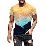 Beokeuioe Gym Tshirt Herren Basic Kurzarmshirt Kurzarm Sleeve Tops Classic Herren T-Shirts Frühling Sommer Basic Kurzarmshirt Herren-T-Shirt Daily Mit Rundhalsausschnitt M