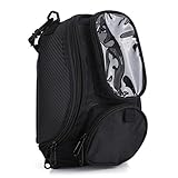 Motorradtasche,Schwarz Universal Motorrad Motorrad Reiten Starke Magnetische Wasserdichte Öltanktasche für tankrucksack motorrad tankrucksack motorrad magnet motorrad tankrucksack tankrucksäck
