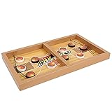 LurcarLE Katapult Brettspiel,Brettspiel Hockey,Fast Sling Puck Game, Tragbares Fußball-Kampfspiel, Tisch Slingshot Brettspiel, Bumper Chess, Bouncing Chess for Kinder & Eltern-Kind (B)