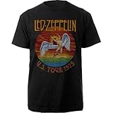 Led Zeppelin Herren Ledzeppelin_usa Tour '75_Men_bl_ts:2XL T-Shirt, Schwarz (Black Black), XX-Larg