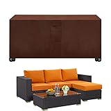 LDPENG Abdeckplane für Gartenmöbel 90x90x90cm Rechteckig Schutzhülle Sitzgruppe Wasserdicht, Winddicht, UV-Beständiges, Winterfest für Gartenmöbel Sofa, B