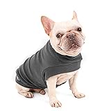 Dociote Hund Pullover - weiche und warm T-Shirt Hunde Frühling Kleidung Mantel Katzenpullover für kleine Hunde Katzen Grau L