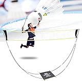 beek Badminton-Netz,Tennisnetz,Tragbares Badmintonnetz Für Garten Und Stand, Tragetasche, Volleyballnetz FüR Den Innen- Und AußEnbereich, Strandsp