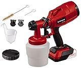 Einhell Akku-Farbsprühsystem TC-SY 18/60 Li-Solo Power X-Change (Li-Ion, 18 V, Förderleistung 650 ml/min, inkl. 2,0 mm und 2,5 mm Düse, Lieferung ohne Akku & ohne Ladegerät), Schwarz/R