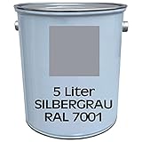 5 Liter Premium Garagenbodenbeschichtung | Hallenbodenbeschichtung | Bodenfarbe | Bodenbeschichtung | befahrbar | abriebsfest | RAL 7001 | Silbergrau | made by Wilck