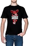 FNAF Plush Foxy It's Me Schwarz Herren T-Shirt Größe XL Black Men's Tee Size XL