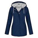 Pianshanzi Regenmantel Damen Regenjacke Mit Kapuze Wasserdicht Regenparka Winddicht Atmungsaktiv Leicht Damen Regenjacke Leicht Jacke Windbreaker mit Kapuze Outdoorjacke W
