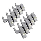 HENGSEN 10 Stück Weißer Innensensor Scharnier LED Licht Universalschrank Schrank Schrank Kleiderschrank Warm LED Scharnier Licht Home Küchenschrank Warmweiß,G