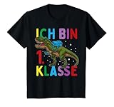 Kinder Einschulung 2021 Dinosaurier 'Ich Bin 1. Klasse' Lustiges T-S