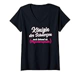 Damen Physiotherapie Königin Der Schmerzen Physiotherapeut T-Shirt mit V