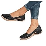 YHIIen Plateau Sandalen Damen Espadrilles Casual Keilsandalen Fischmund Mund Strand Lässige Keilabsatz Sandalen Sommer Offene Schuhe Freizeit S